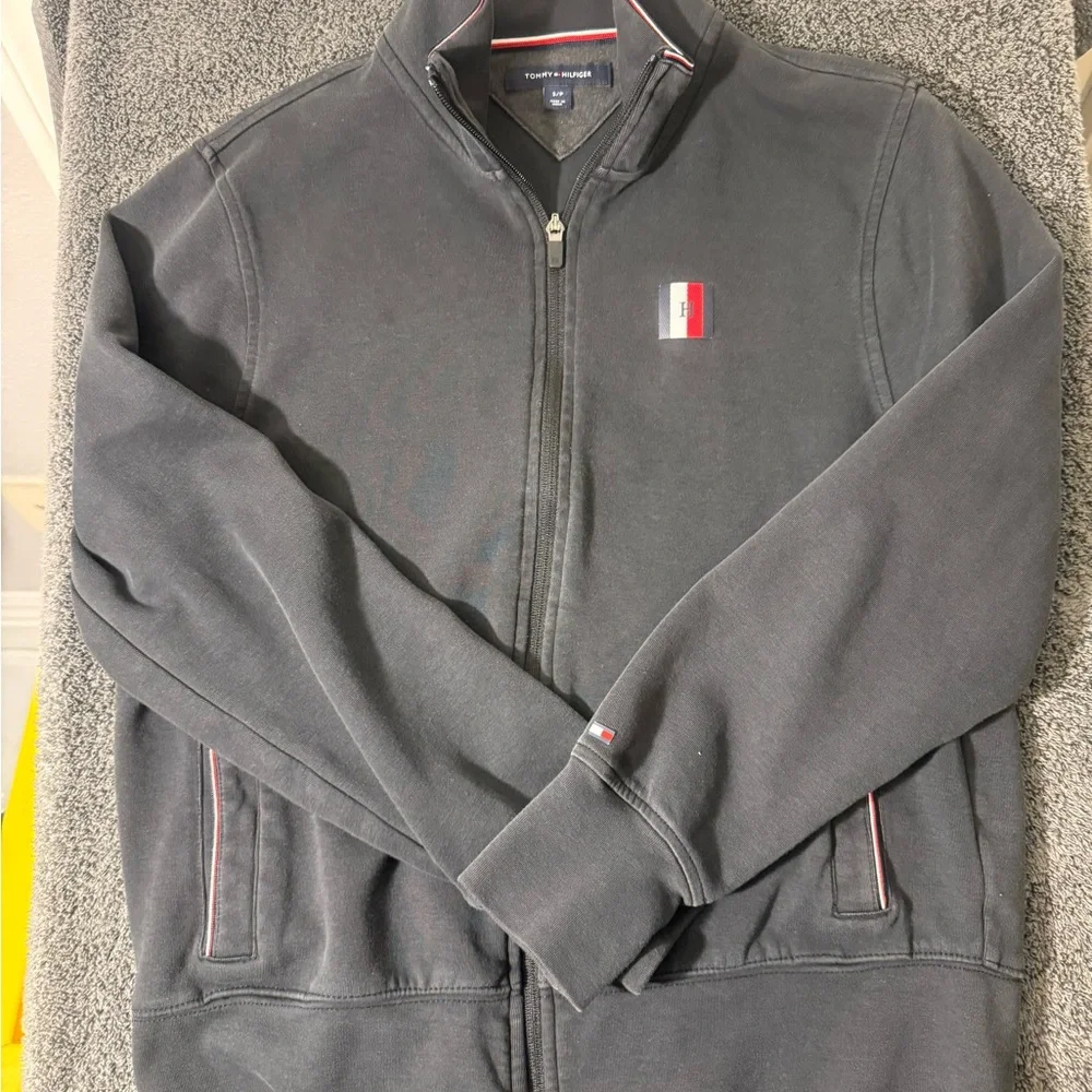Tommy‎ Hilfiger Men's Black Zip-Up Sweater